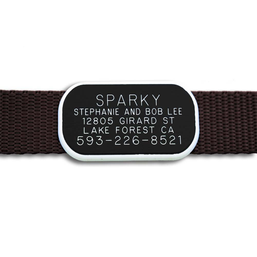 Plastic Collar Tag - Rectangle, - Lucky Pet